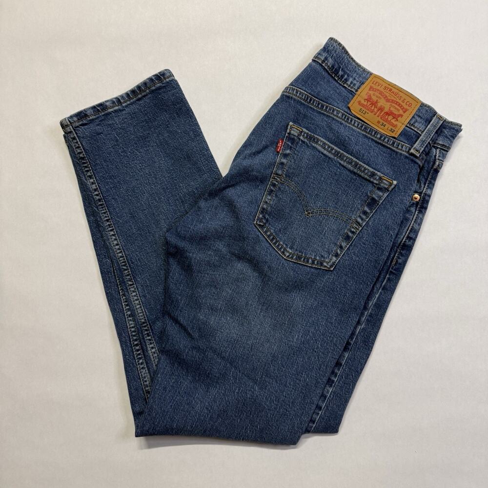 513 34x32 Levi’s Men's Blue Medium Wash Denim Jeans